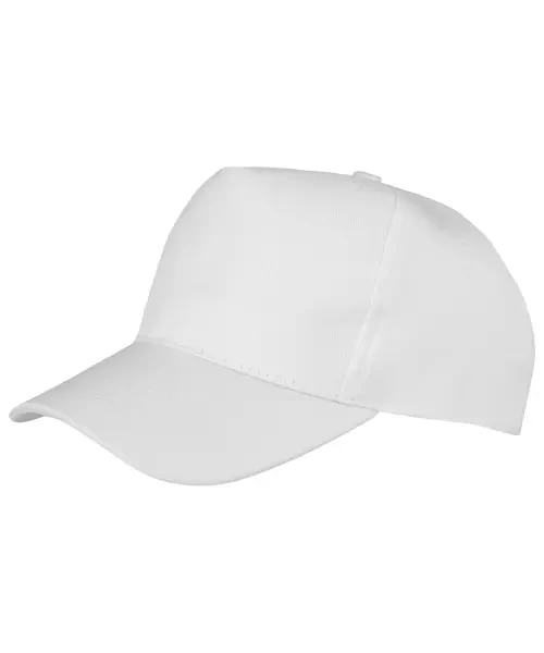 Result Boston 5-Panel Polycotton Printer's Cap White