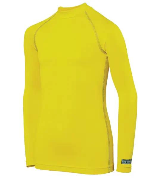 Rhino Junior Long Sleeve Baselayer Fluorescent Yellow