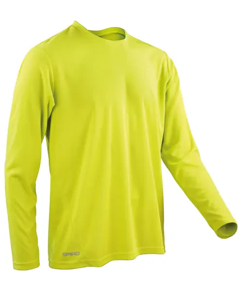 Spiro Quick-Dry Long Sleeve T-Shirt Lime Green