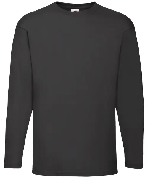 Fruit of the Loom Valueweight Long Sleeve T Black