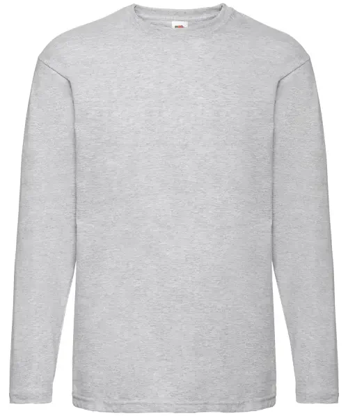 Fruit of the Loom Valueweight Long Sleeve T Heather Grey