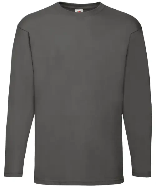 Fruit of the Loom Valueweight Long Sleeve T Light Graphite