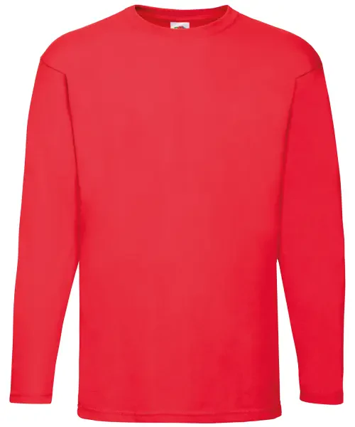 Fruit of the Loom Valueweight Long Sleeve T Red