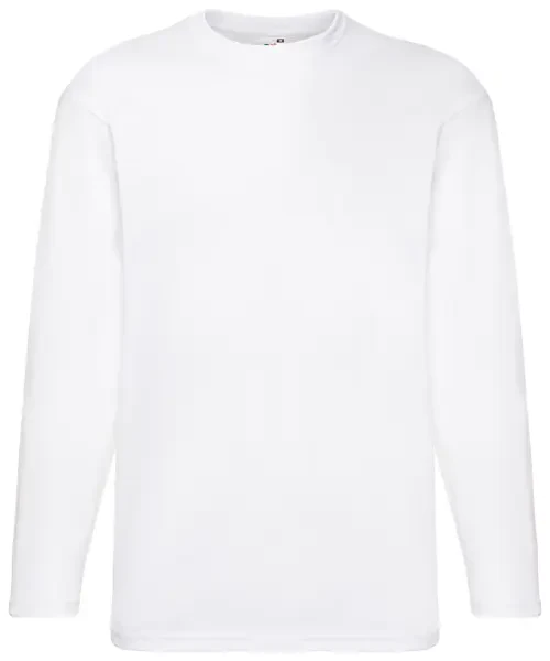 Fruit of the Loom Valueweight Long Sleeve T White