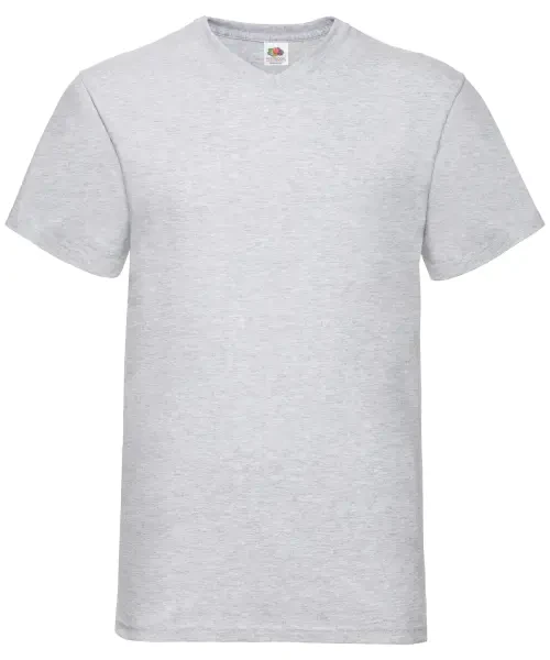 Fruit of the Loom Valueweight V-neck T Heather Grey