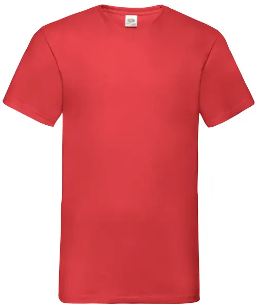 Fruit of the Loom Valueweight V-neck T Red