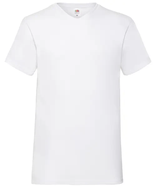 Fruit of the Loom Valueweight V-neck T White