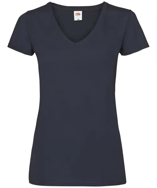 Fruit of the Loom Women's Valueweight V-neck T Deep Navy