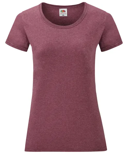 Fruit of the Loom Women's Valueweight T Heather Burgundy