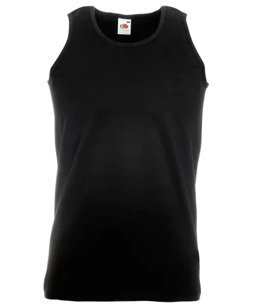 Fruit of the Loom Valueweight Athletic Vest Black