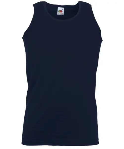 Fruit of the Loom Valueweight Athletic Vest Deep Navy