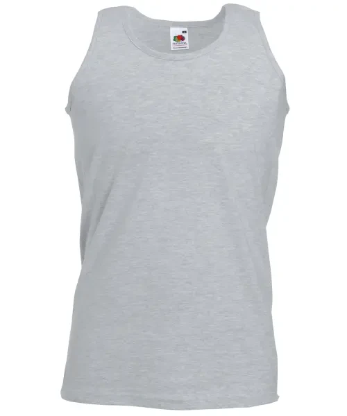 Fruit of the Loom Valueweight Athletic Vest Heather Grey