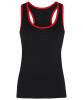 TriDri Women's Panelled Fitness Vest Black/Red