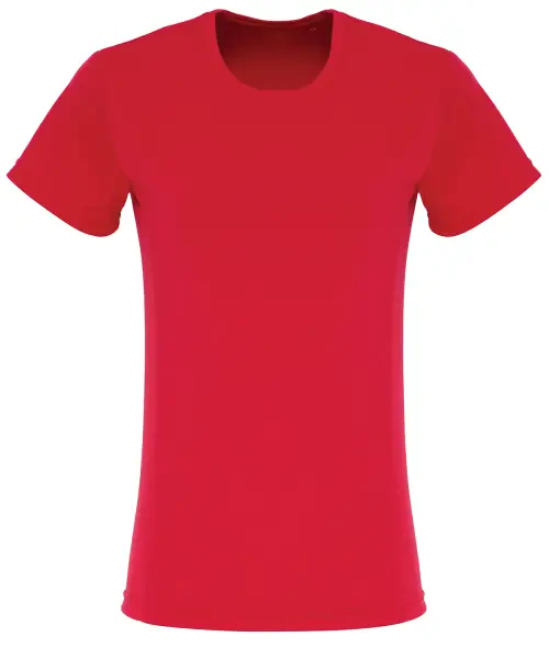 TriDri Women's Embossed Panel T-Shirt Fire Red