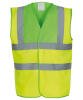 Yoko Hi-Vis 2 Band and Braces Waistcoat (HVW100) Lime/Yellow