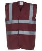 Yoko Hi-Vis 2 Band and Braces Waistcoat (HVW100) Maroon