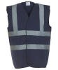 Yoko Hi-Vis 2 Band and Braces Waistcoat (HVW100) Navy