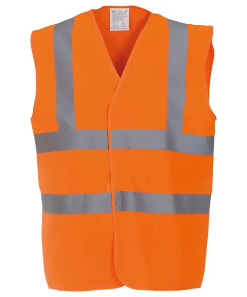 Yoko Hi-Vis 2 Band and Braces Waistcoat (HVW100) Orange