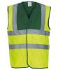 Yoko Hi-Vis 2 Band and Braces Waistcoat (HVW100) Paramedic Green/Yellow