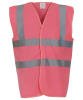 Yoko Hi-Vis 2 Band and Braces Waistcoat (HVW100) Pink