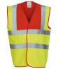 Yoko Hi-Vis 2 Band and Braces Waistcoat (HVW100) Red/Yellow