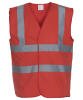 Yoko Hi-Vis 2 Band and Braces Waistcoat (HVW100) Red