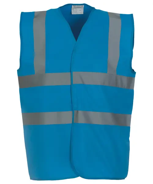 Yoko Hi-Vis 2 Band and Braces Waistcoat (HVW100) Sapphire