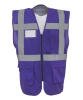 Yoko Multifunctional Executive Hi-Vis Waistcoat (HVW801) Purple