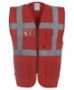 Yoko Multifunctional Executive Hi-Vis Waistcoat (HVW801) Red