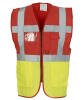 Yoko Multifunctional Executive Hi-Vis Waistcoat (HVW801) Red/Yellow