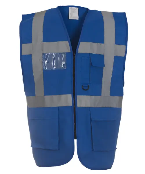 Yoko Multifunctional Executive Hi-Vis Waistcoat (HVW801) Royal Blue