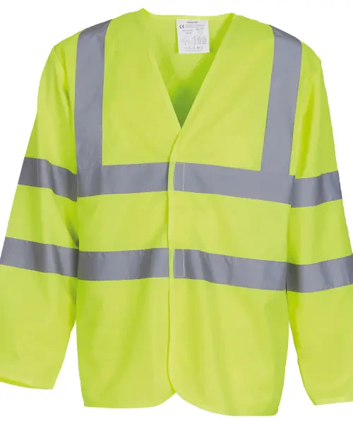 Yoko Hi-Vis Long Sleeve Waistcoat (HVJ200) Yellow