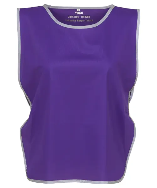 Yoko Hi-Vis Reflective Border Tabard (HVJ259) Purple