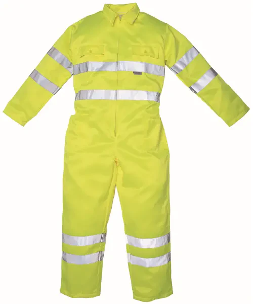 Yoko Hi-Vis Polycotton Coverall (HV058) Yellow