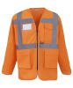 Yoko Hi-Vis Executive Long Sleeve Waistcoat (HVJ800) Orange