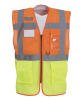 Yoko Hi-Vis Top Cool Open-Mesh Executive Waistcoat (HVW820) Orange/Yellow