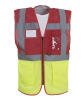 Yoko Hi-Vis Top Cool Open-Mesh Executive Waistcoat (HVW820) Red/Yellow