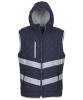 Yoko Hi-Vis Kensington Hooded Gilet (HV007) Navy