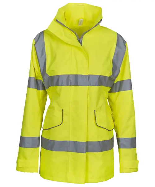 Yoko Women's Hi-Vis Executive Jacket (HVP189) Yellow