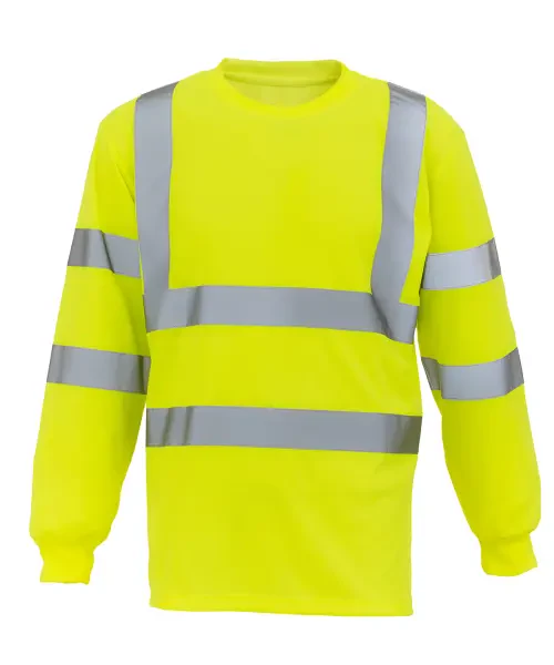 Yoko Hi-Vis Long Sleeve T-Shirt (HVJ420) Yellow