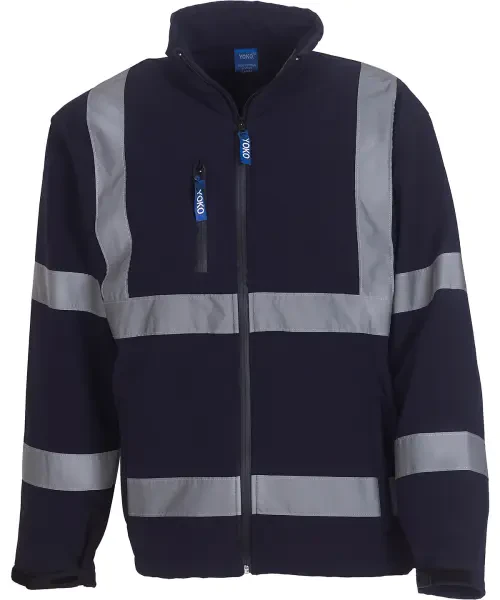 Yoko Hi-Vis Softshell Jacket (HVK09) Navy