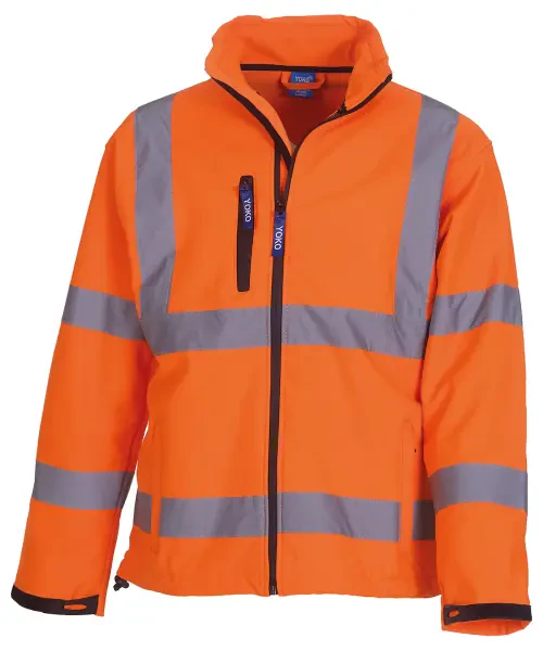 Yoko Hi-Vis Softshell Jacket (HVK09) Orange