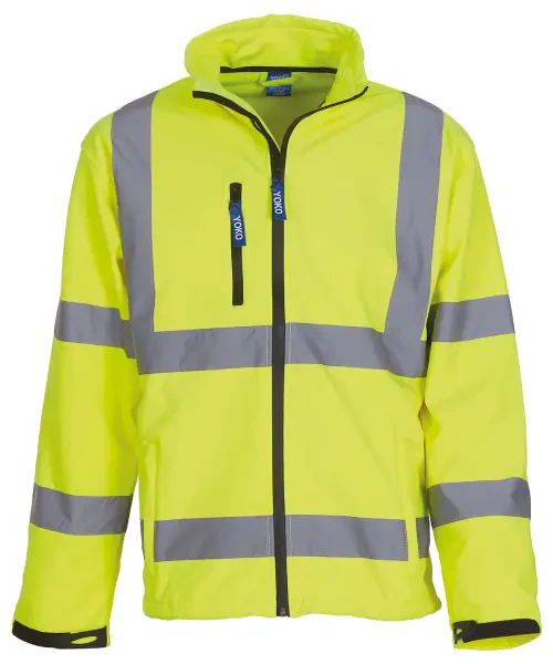 Yoko Hi-Vis Softshell Jacket (HVK09) Yellow