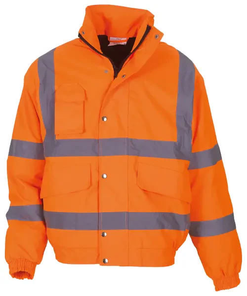 Yoko Hi-Vis Classic Bomber Jacket (HVP211) Orange