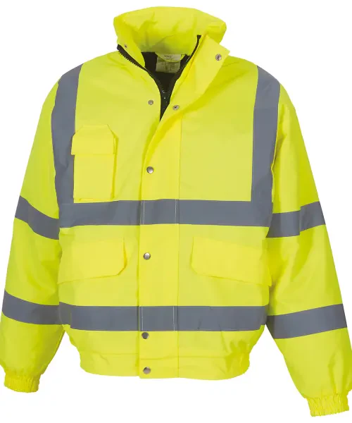 Yoko Hi-Vis Classic Bomber Jacket (HVP211) Yellow