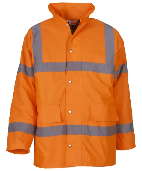 Yoko Hi-Vis Classic Motorway Jacket (HVP300) Orange