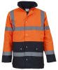 Yoko Hi-Vis Two-Tone Motorway Jacket (HVP302) Orange/Navy