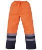 Yoko Hi-Vis Waterproof Overtrousers (HVS463) Orange/Navy