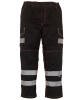 Yoko Hi-Vis Polycotton Cargo Trousers with Kneepad Pockets (HV018T/3M) Black