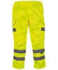 Yoko Hi-Vis Polycotton Cargo Trousers with Kneepad Pockets (HV018T/3M) Yellow